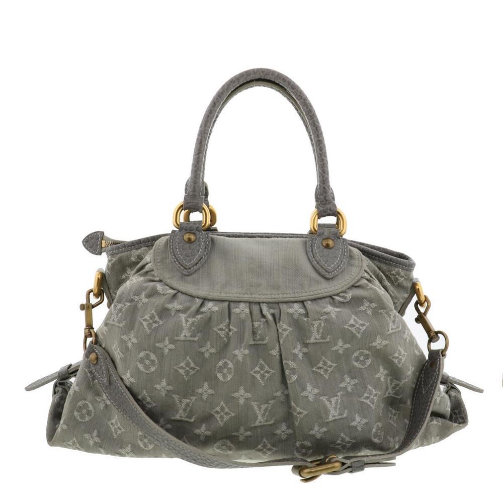 LOUIS VUITTON Monogram Denim Neo Cabby Gray Handbag